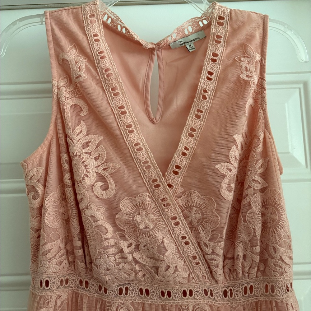 The Clothing Company Peach Lace dress